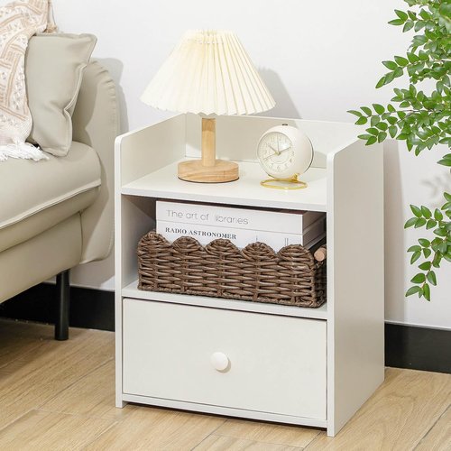 CubesLand Wicker Floating Shelves Baskets - Scalloped Edge Toilet Paper Storage | Brown Rattan with Wood Handle