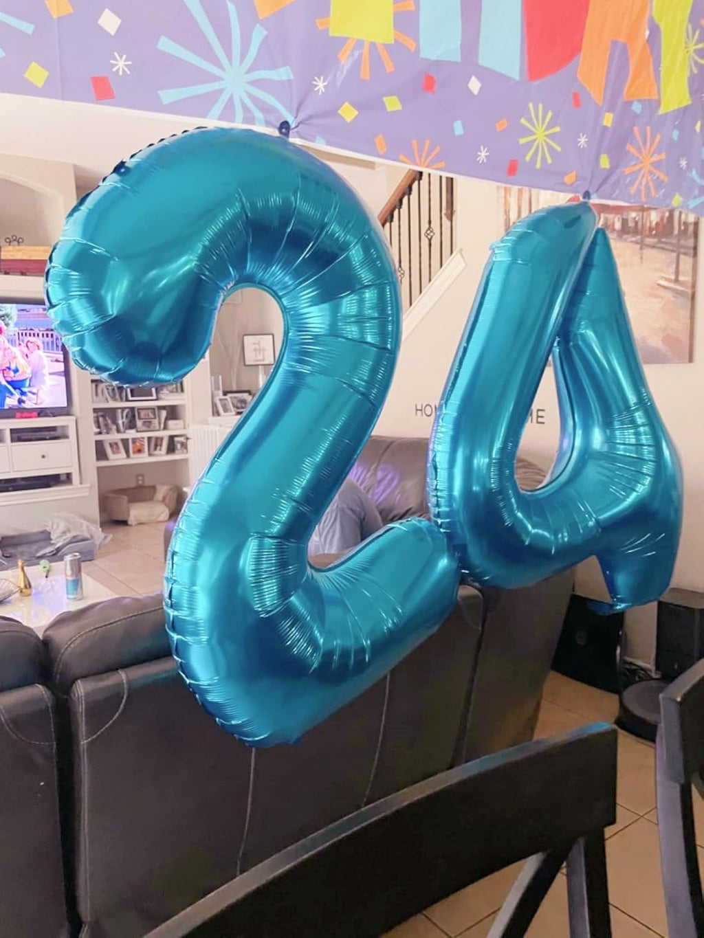 Skiennix 40 Inch Light Blue Number 9 Balloon - Perfect for Birthday, Engagement & Graduation Celebrations