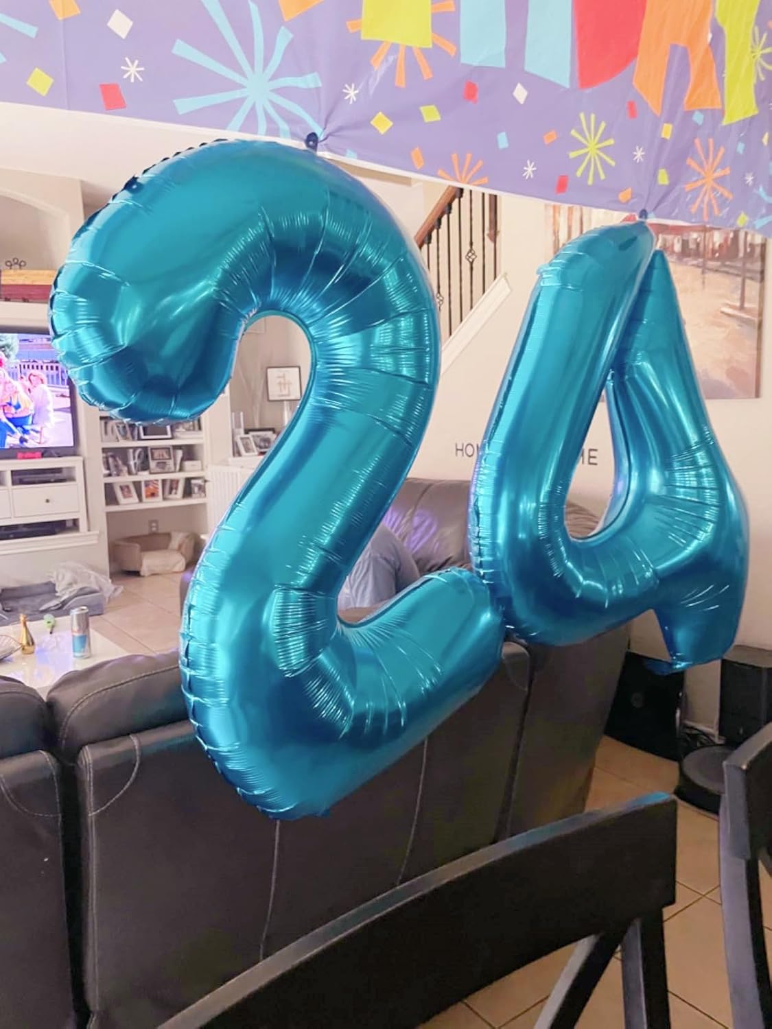 Skiennix 40 Inch Light Blue Number 9 Balloon - Perfect for Birthday, Engagement & Graduation Celebrations