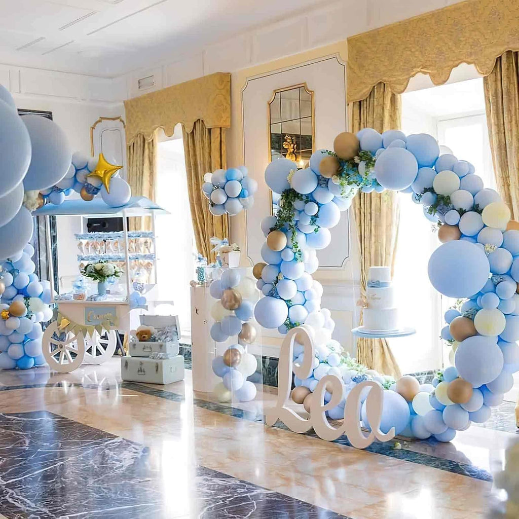 PartyWoo Sky Blue Balloons - 50 Pcs 12 Inch Pearl Light Blue for Graduation & Baby Showers