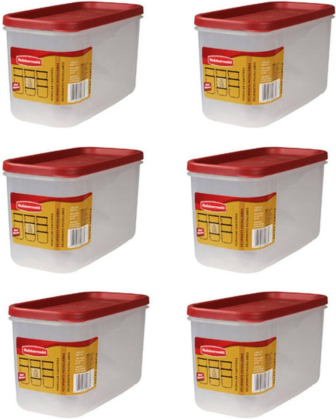 Rubbermaid - 10-Cup Clear Dry Food Storage Containers with Graduation Marks | Pack of 6