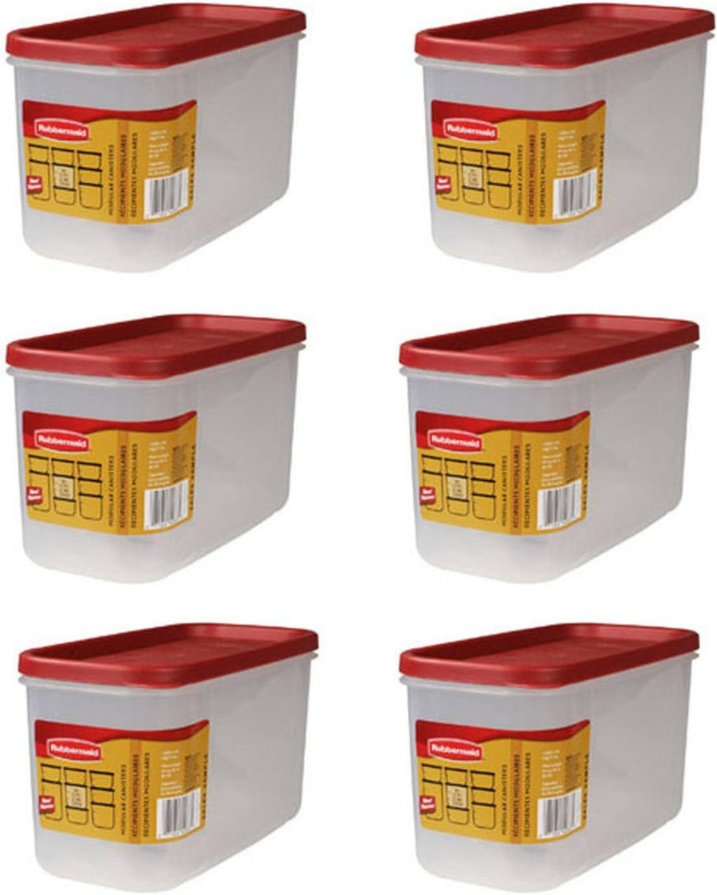 Rubbermaid - 10-Cup Clear Dry Food Storage Containers with Graduation Marks | Pack of 6
