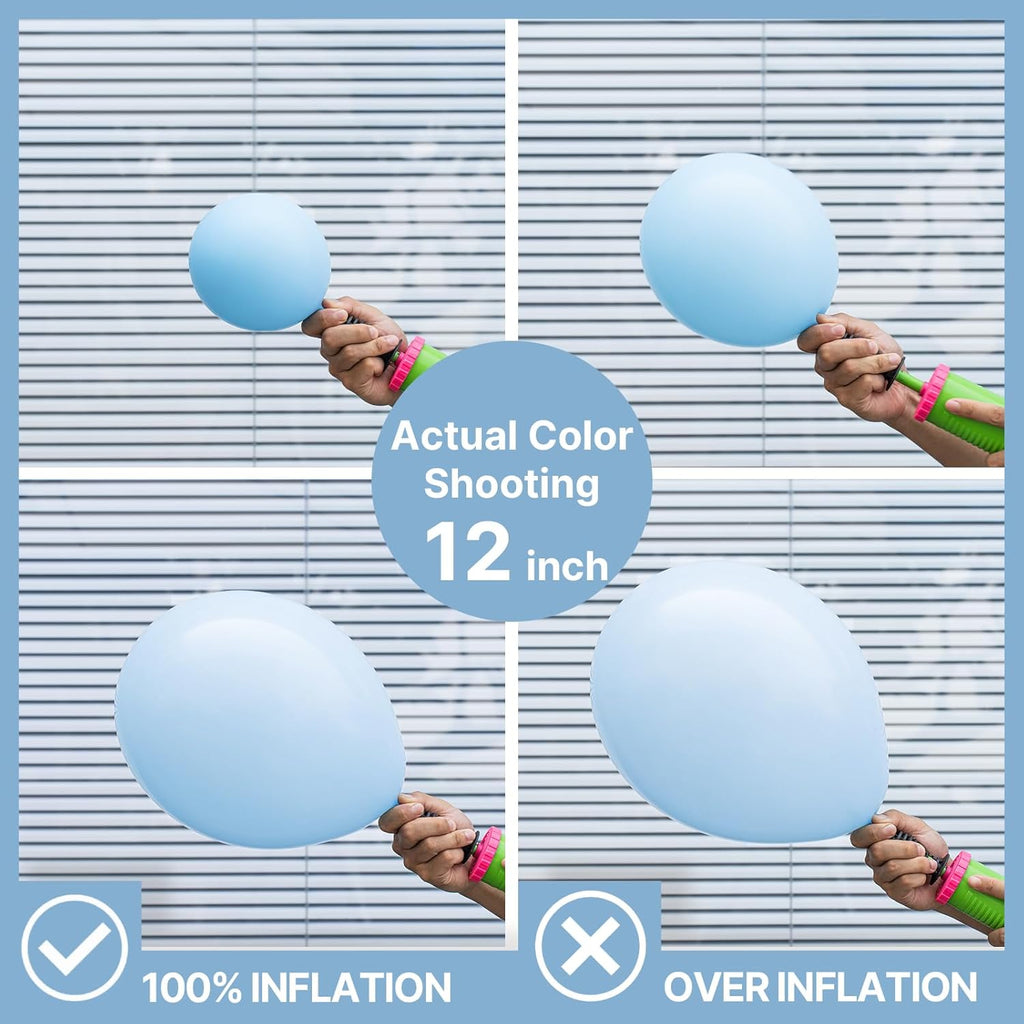 PartyWoo Baby Blue Balloon Arch Kit - 155pcs in Various Sizes for Graduation & Baby Showers