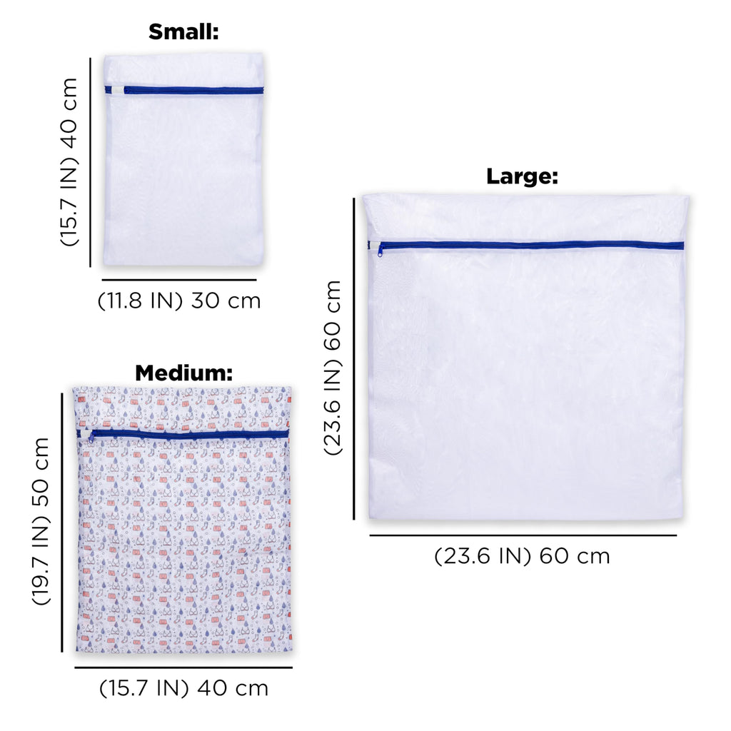 Tide Delicate Clothes Mesh Wash Bags for Wash Machine, 3 Pack (Small, Medium, and Large), Protects from Snagging, Tangling & Wear