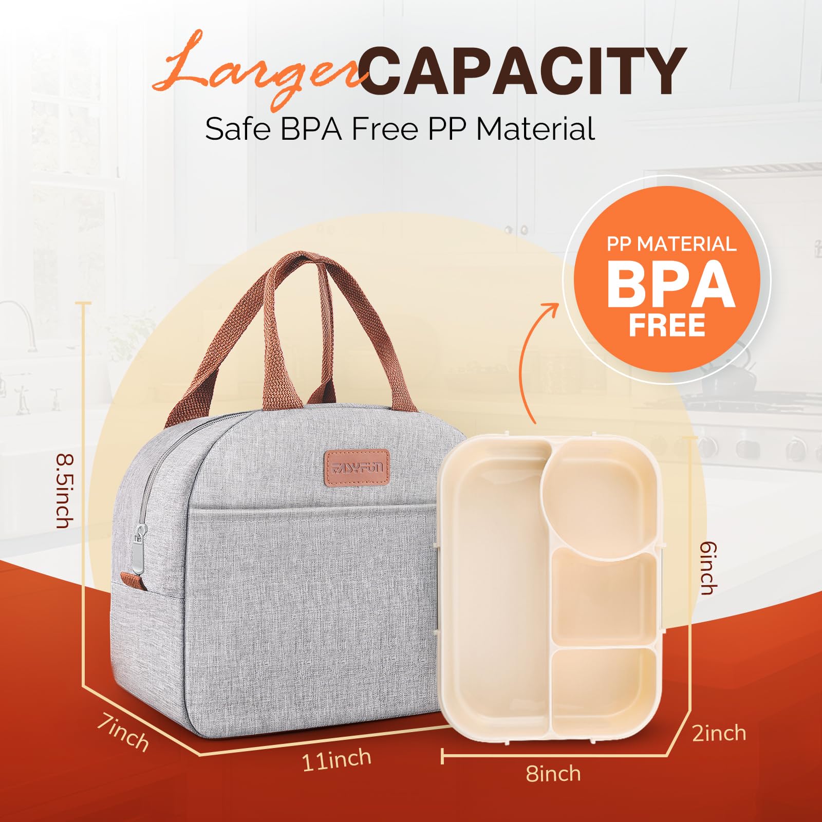 Bento Lunch Box Set Bento Box, 4-Compartment