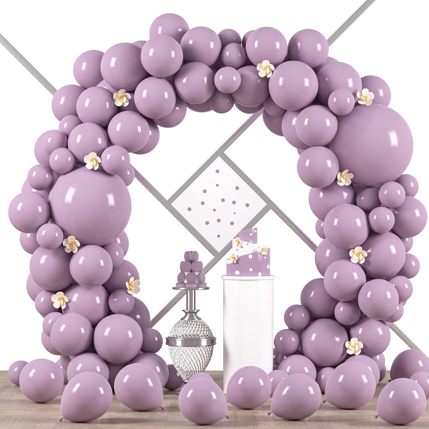 Voircoloria Lilac Balloon Garland Kit - 90 Pack of 5-18 Inch Balloons for Graduation, Wedding, and Birthday Celebrations