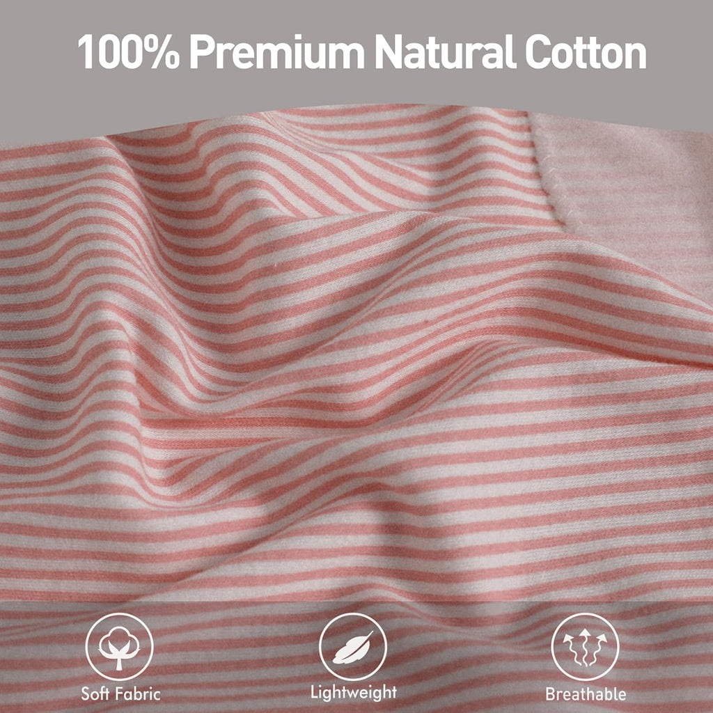 Organic Baby Swaddle Sleep Sacks - 100% Cotton Soft & Snug 2-Pack for Newborns 0-3 Months