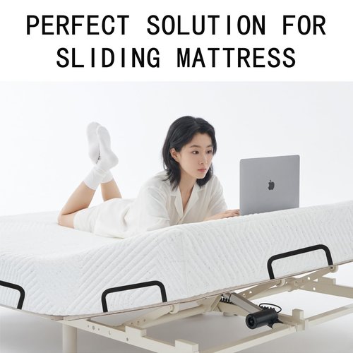 KOXHERO Mattress Retainer Bar Bracket Holder 6Pcs Keeping Mattress from Sliding for Foot of Platform Beds,Adjustable Beds,Rv Mattress,Mattress Slide Stopper Mattress Gripper