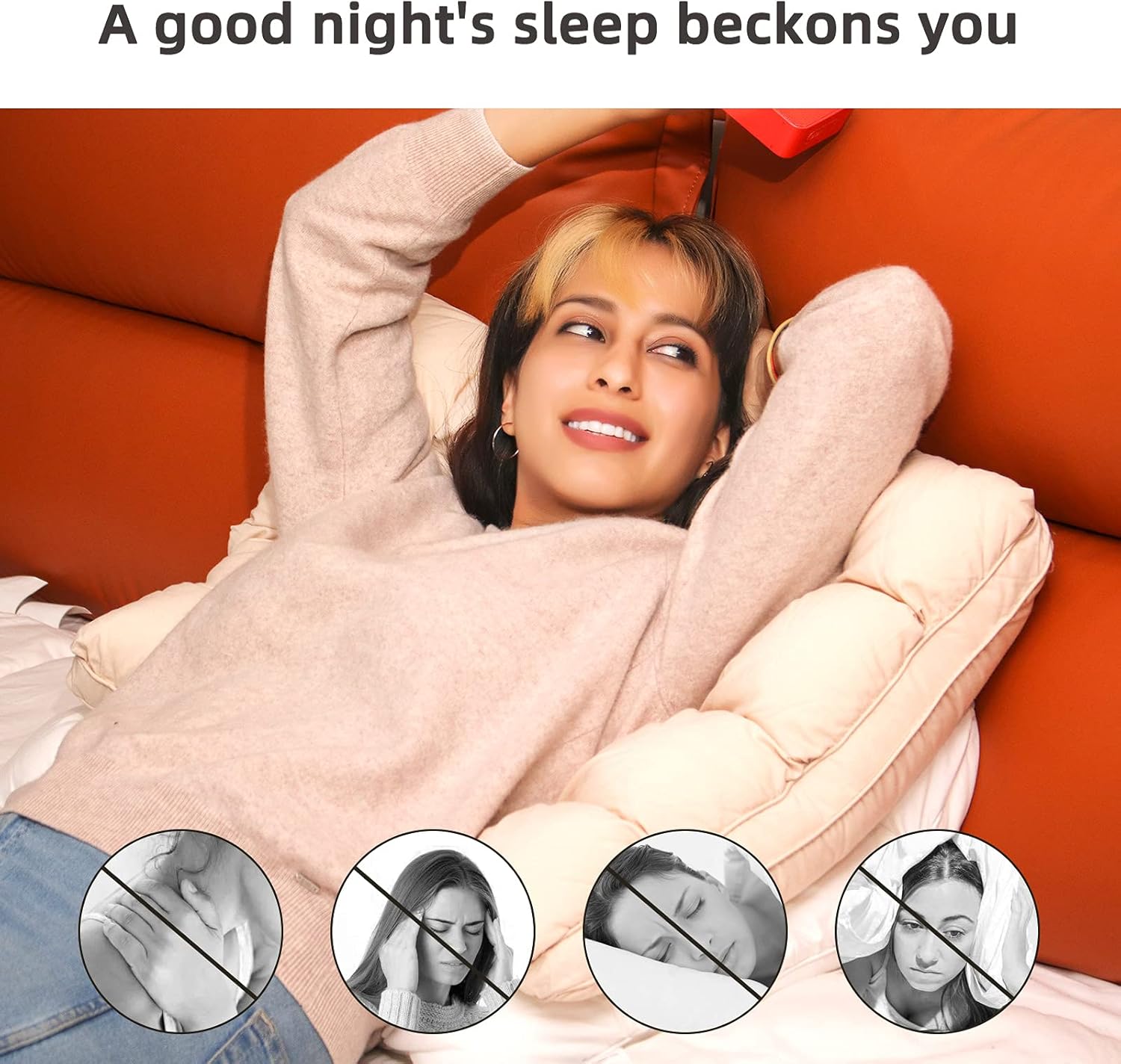 YOUR MOON Queen Size Pillows - Soft Down Alternative Set of 2 for Side Sleepers | Fluffy Gel Comfort (White)