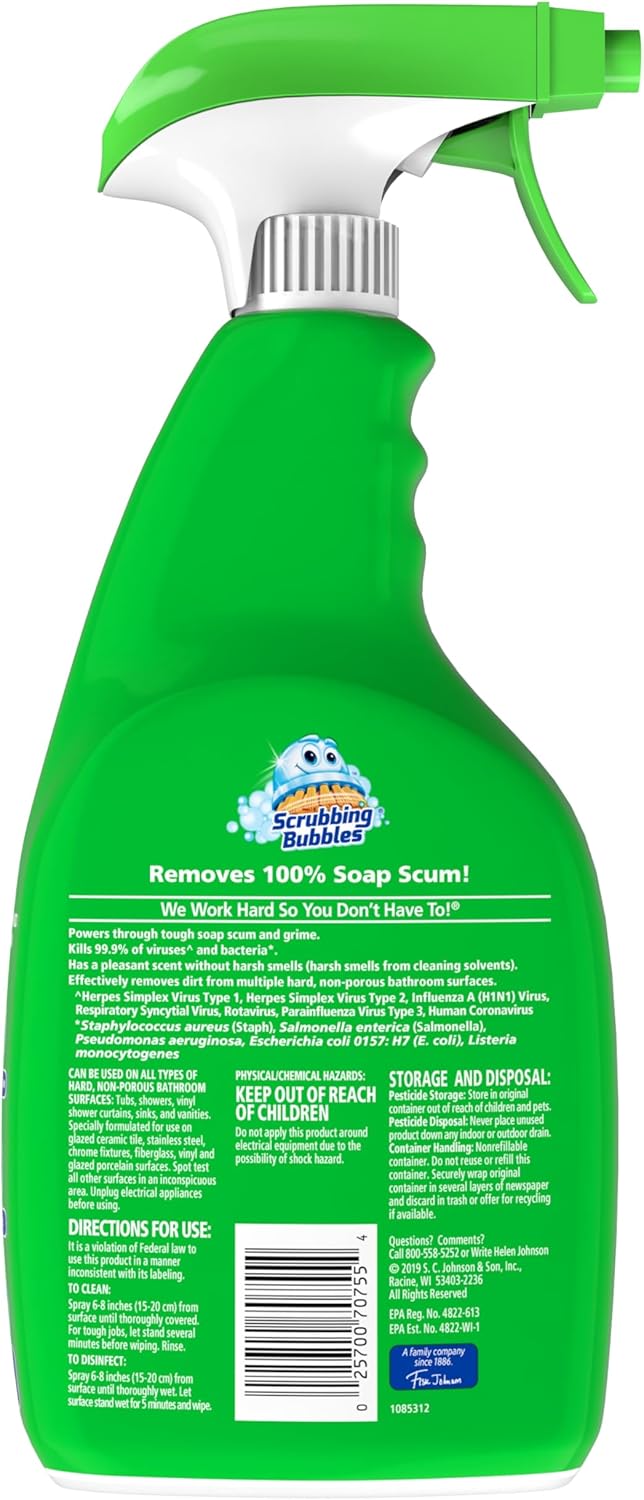 Scrubbing Bubbles Bathroom Cleaner - Powerful Disinfectant Spray with Citrus Scent | 32oz