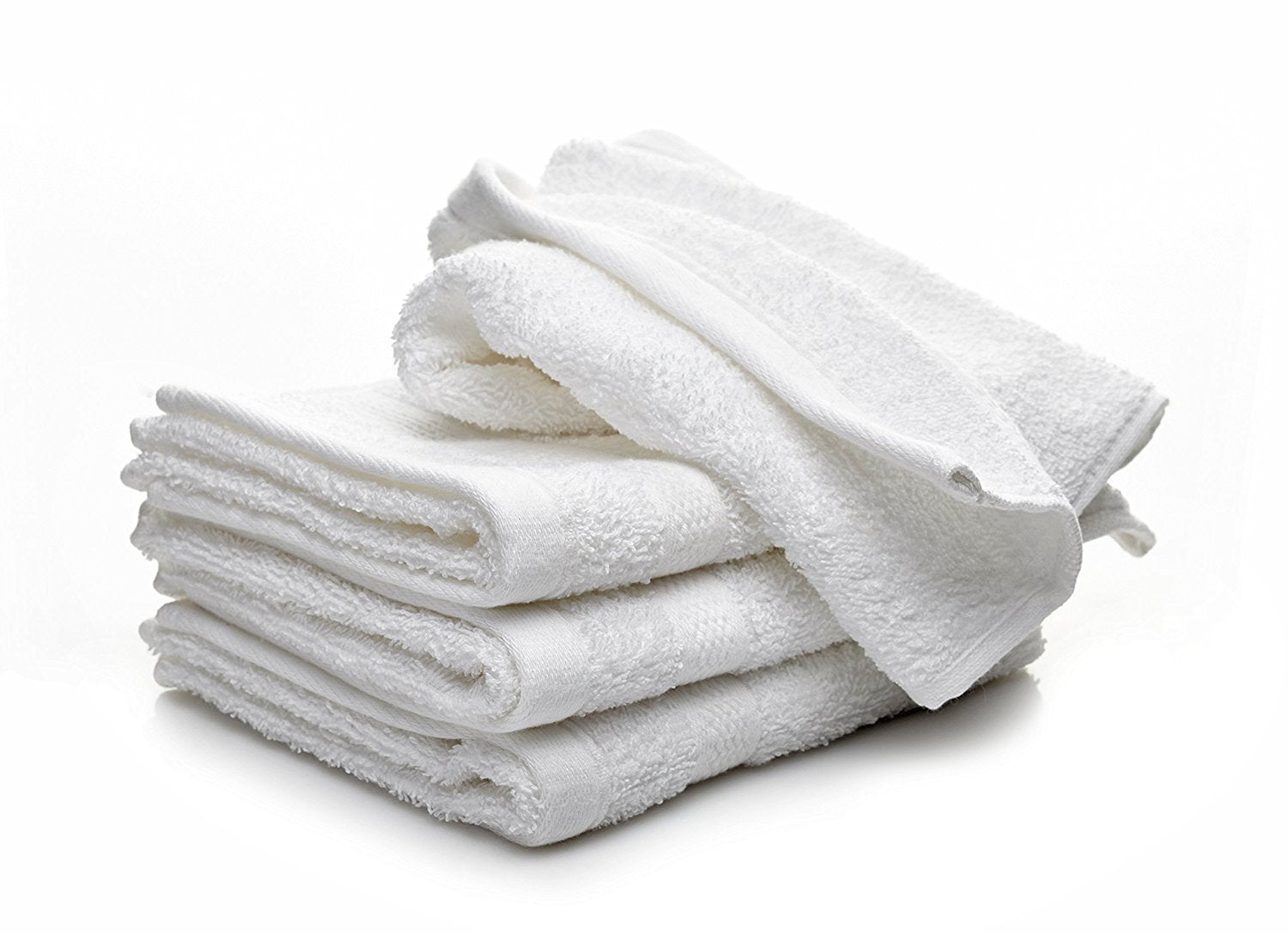 ECO Towels - 24 Pack Soft Washcloths, 100% Natural Cotton, 12x12 Inch Face Towels for Bathroom, Spa, Gym & Hotel Use, Highly Absorbent & Quick Dry, Reusable Cleaning Cloths for Home.