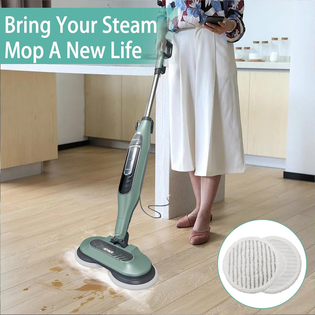 Shark 12 Pack S8201 Replacement Steam Mop Pads - All-in-One Scrubbing Mop Pads for S7001, S8001, S7201 Models