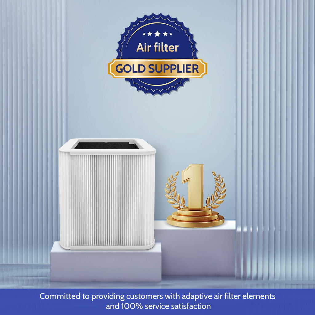 XBGG 211+ Replacement Filter Compatible with Blue Pure 211 Air Purifier Series, 2-in-1 Filtration System of H13 True HEPA and Activated Carbon Filter, 2 Pack