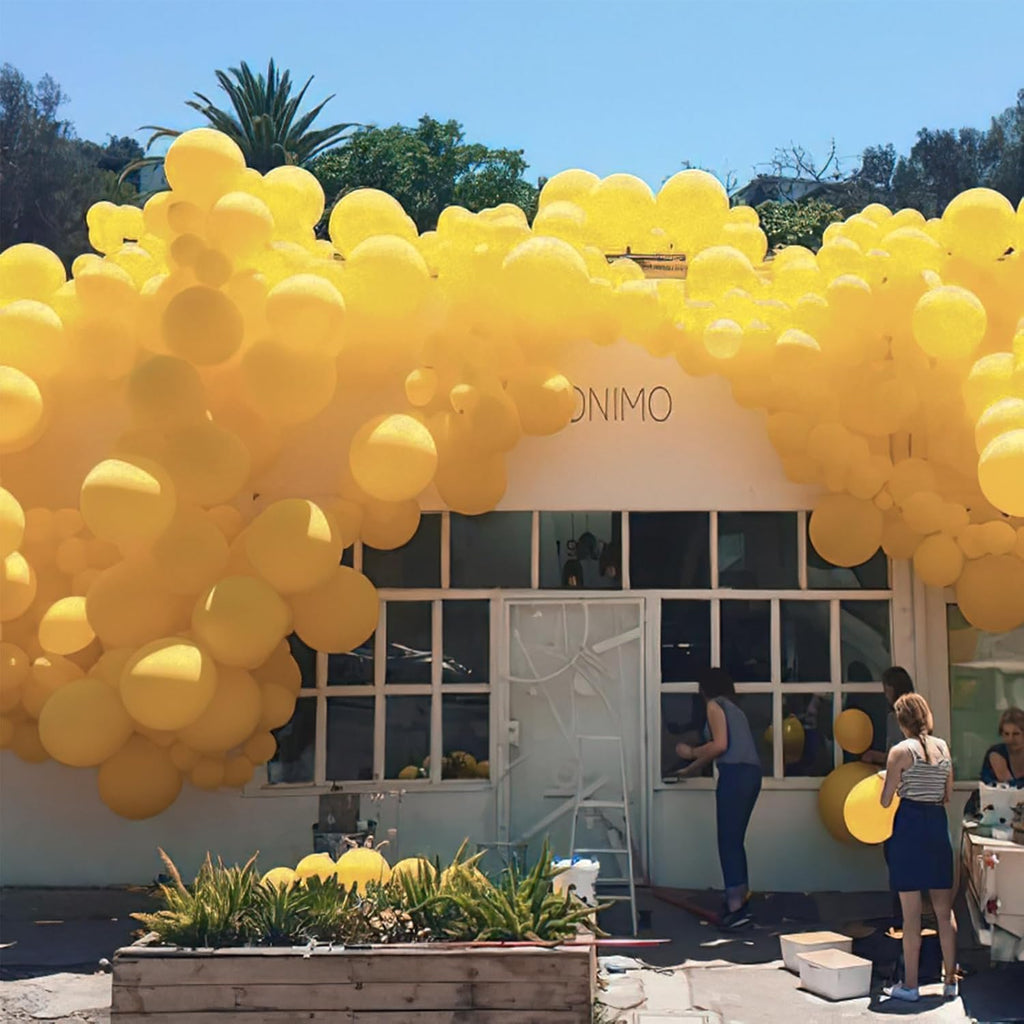 PartyWoo Mustard Yellow Balloons - 50pcs 12 Inch Boho Neutral Fall Decor for Birthdays & Showers