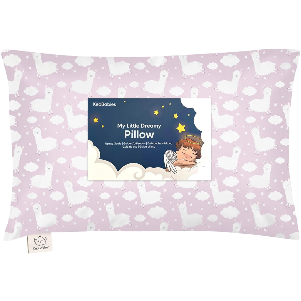 My Little Dreamy Toddler Pillow - 13x18 Organic Cotton Travel Pillowcase | Soft, Breathable & Machine Washable for Ages 2-5 (Alpacas)