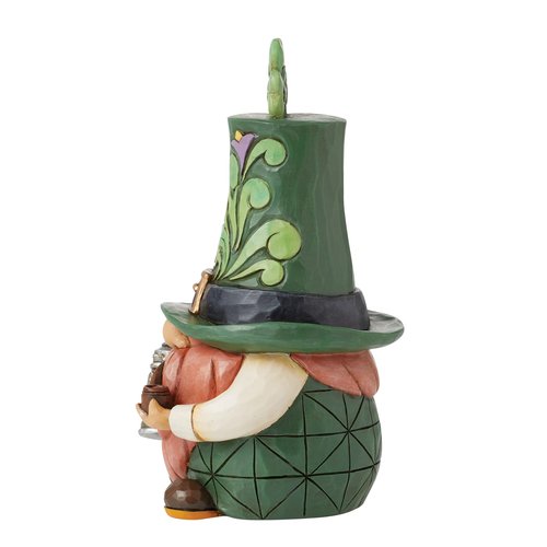 Enesco Jim Shore Heartwood Creek Leprechaun Holding a Beer Stein Gnome Figurine- Stone Resin Hand Crafted Collectible Gnomes Figurines St. Patricks Home Decor Statue, 6.25 Inch