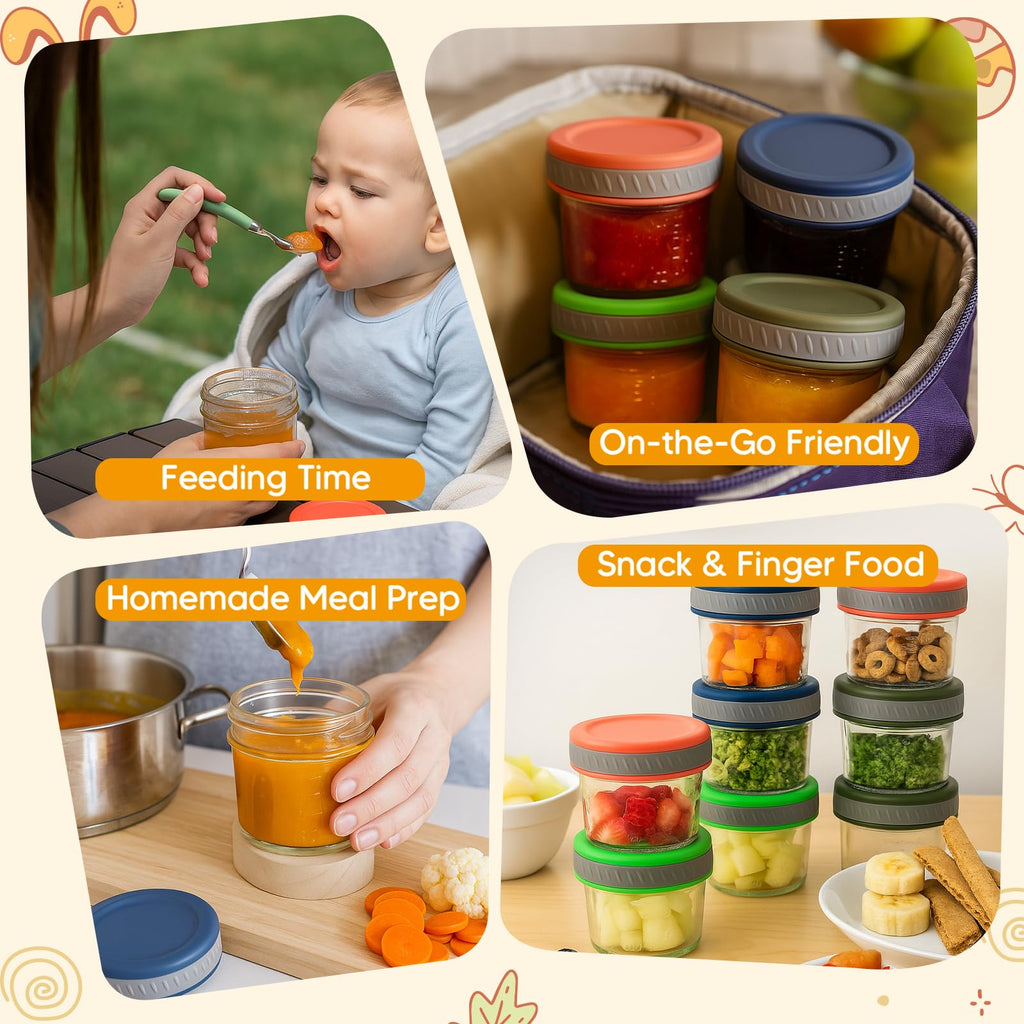 Tronco 12 oz Glass Sippy Cup for Kids & Toddlers | Mason Jar Smoothie Cups with Spill-Proof Silicone Straws, Non-Slip Silicone Sleeves & Lids, BPA-Free Snack Cups, Dishwasher Safe