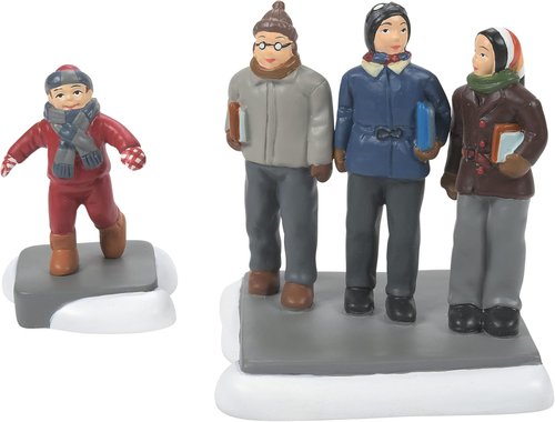 Department 56 | A Christmas Story Village Accessories - "C'mon Guys, Wait Up" Figurine Set, 2.5 Inch, Multicolor