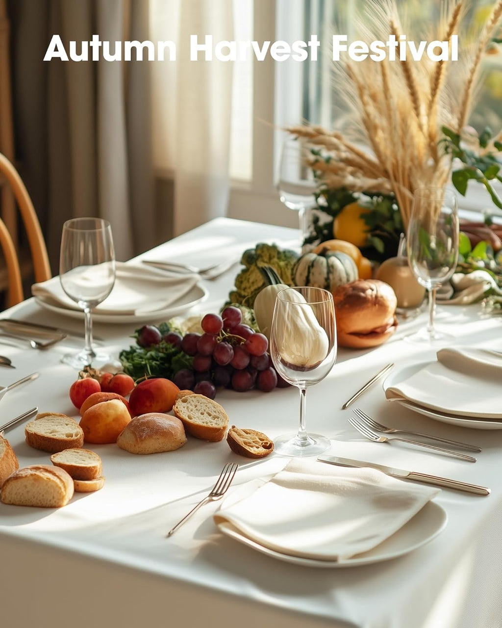 Pureegg Disposable Plastic Table Cloths - 10 Pack, 54 x 108 Inch, Leakproof & Sturdy for Parties, Weddings, Thanksgiving - Beige & Cream
