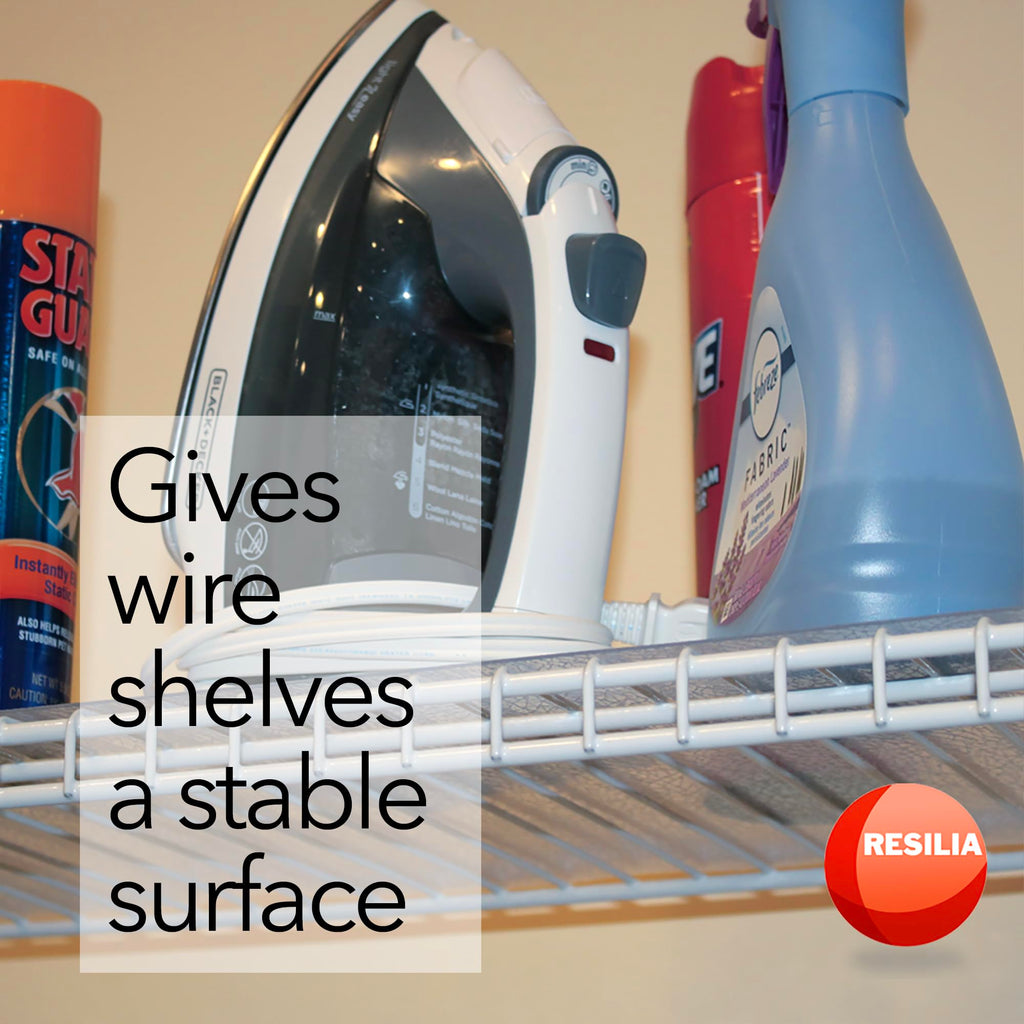 RESILIA Closet Shelf Liner for Wire Shelving – 20" Wide x 25' Long Heavy Duty Waterproof Liners, Clear PVC Covers for Kitchen Pantry, Bathroom Closet, & Cabinet Storage, Made in The USA