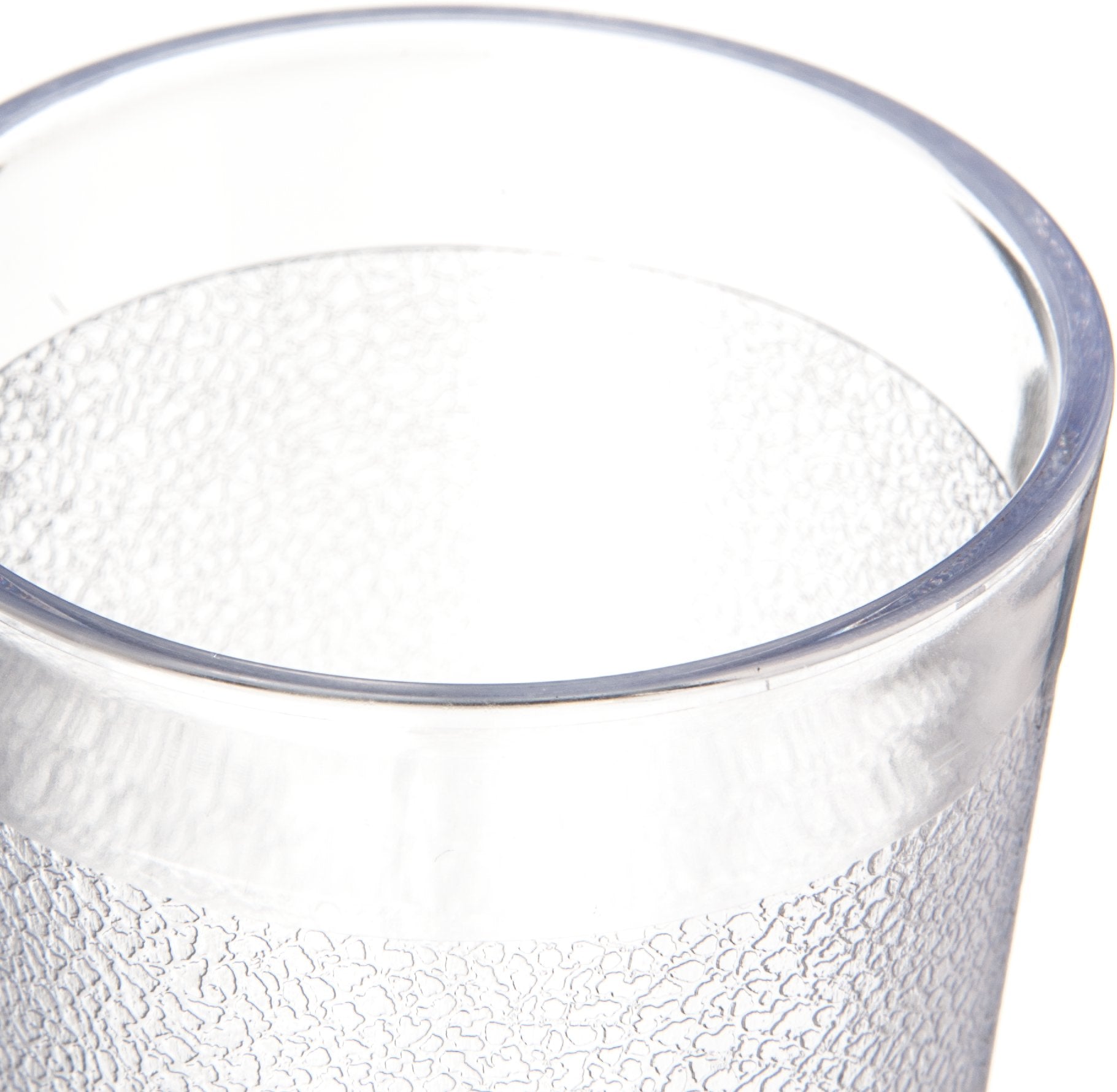 Carlisle FoodService Products Stackable Stackable Tumbler Plastic Tumbler with Pebbled Exterior for Restaurants, Catering, Kitchens, Plastic, 9.5 Ounces, Clear, (Pack of 72)