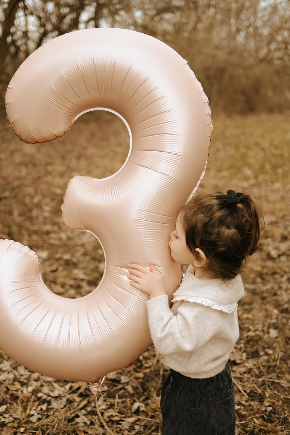 Beige 3 Balloon - 40 Inch Tan Number Balloon for 3rd Birthday Decorations | Perfect for Kids & Adults