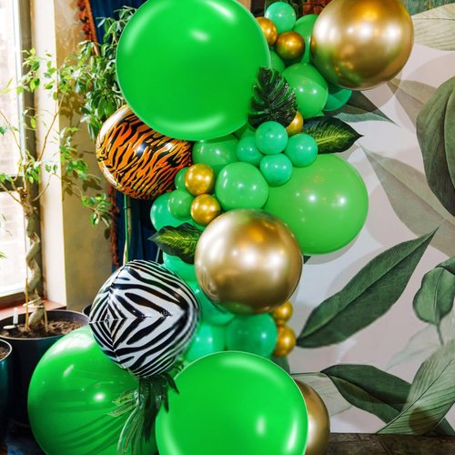 LEEZZIZZ 36-Inch Green Giant Balloons - Jumbo Latex Balloons for Kids' Party & Wedding Decor | 9 Pack