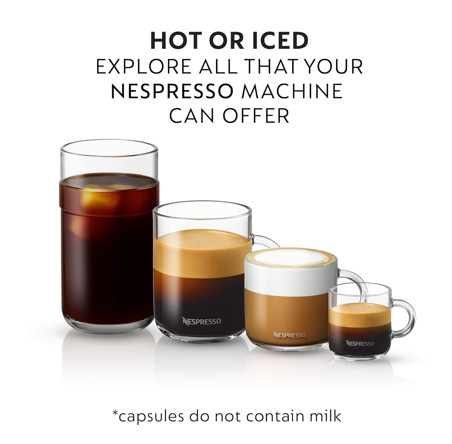 Nespresso Vertuo Dark Roast Coffee & Espresso Capsules - 40-Count Variety Pack for 7.8 oz & 1.35 oz Brews