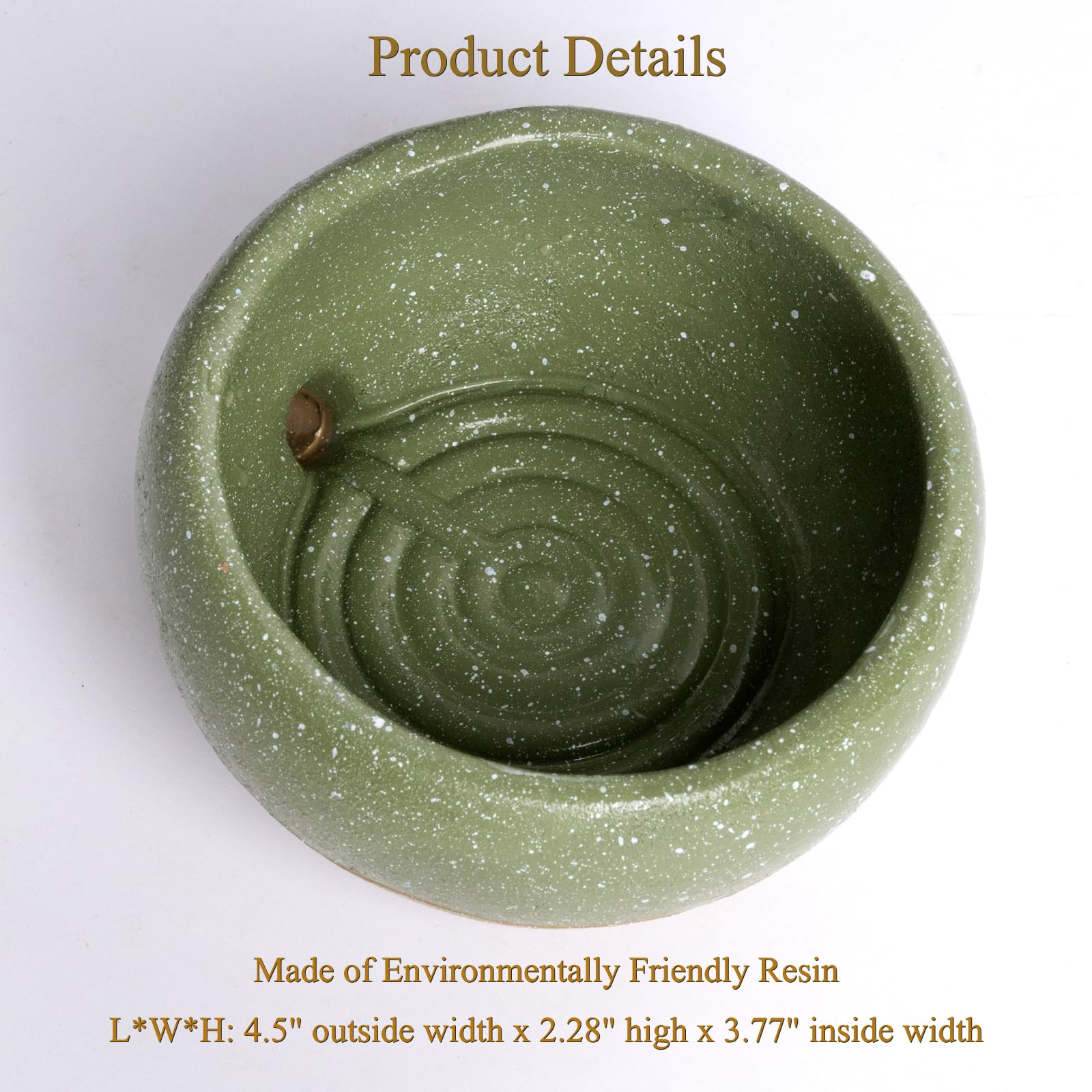 Wowhalolo Self Draining Soap Dish and Soap Holder with Drain Spout for Sink, Shower, Bathroom, and Kitchen - Compact Resin Sponge Holder and Organizer, Keep Dry and Easy Cleaning Design, Green