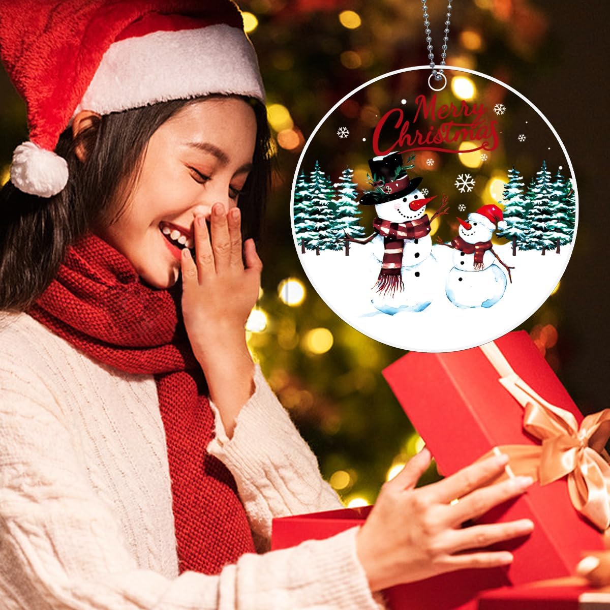Snowman Christmas Ornaments 2025 - Unique Acrylic Ornaments for Tree Decor | Perfect Gifts for Women