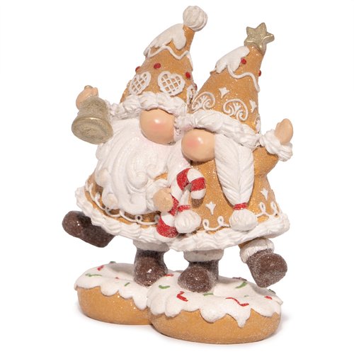 Hodao Gingerbread Man Gnome Decorations - Handmade Swedish Tomte Figurines for Home Decor, Winter New Year Gifts (1pcs Brown)