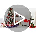 Purple Tree Skirt 46 Inch Glitter Velvet Christmas & Halloween Decor