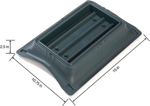 FloraCraft Floral Casket Saddle - Durable Plastic Design | 2.5" x 10.75" x 15" Green