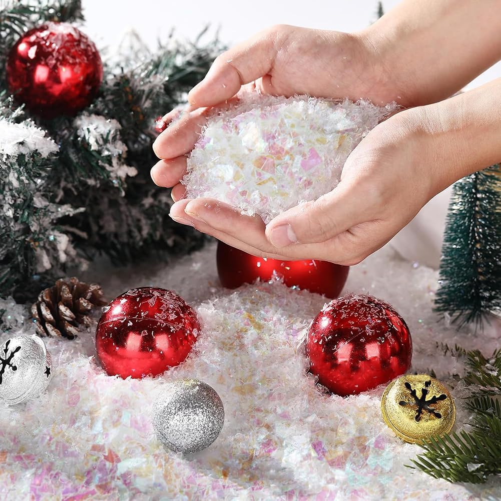 Snowflake Confetti - 30g Winter Snowman & Snowflake Sequins | Christmas Table Decoration (White)