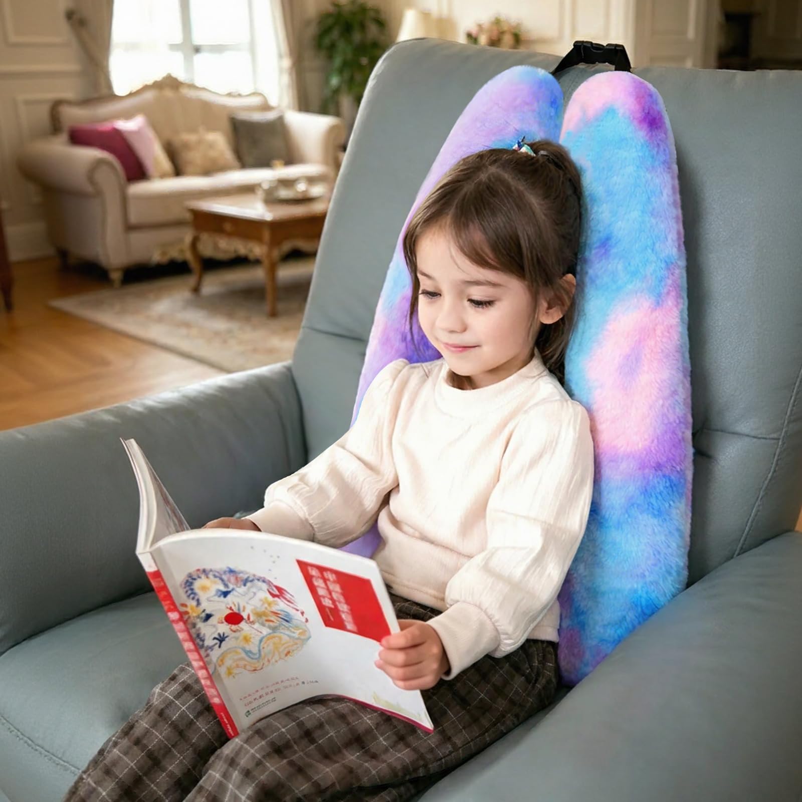 Atablyn Children Travel Pillow Car Pillow Removable U-Shaped Pillow for Adults to Support Head and Body in The Back Seat of Long Car Trips