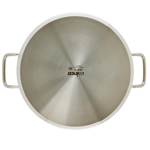 Winco Commercial-Grade Stainless Steel Brazier with Lid, 10 Quart