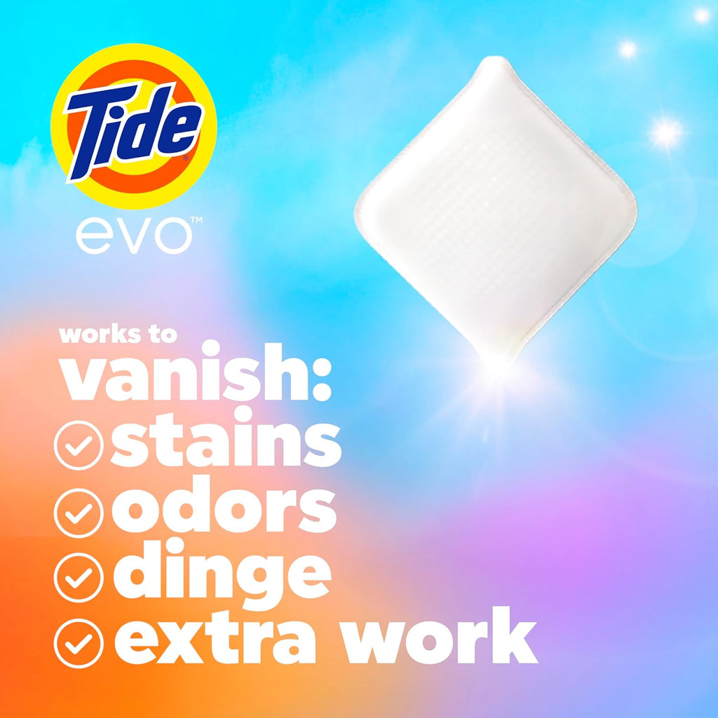 Tide Evo Original Scent Laundry Detergent - 42 Count Fiber Tiles for All Machines & Stain Removal
