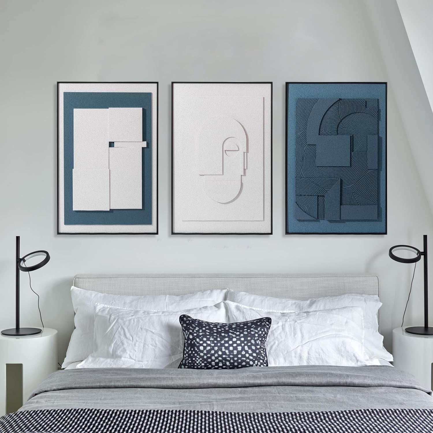 AMAATE 3D Sandstone Wall Art - Black Metal Framed Abstract Relief Decor | 24x36 Inches, Ready to Hang