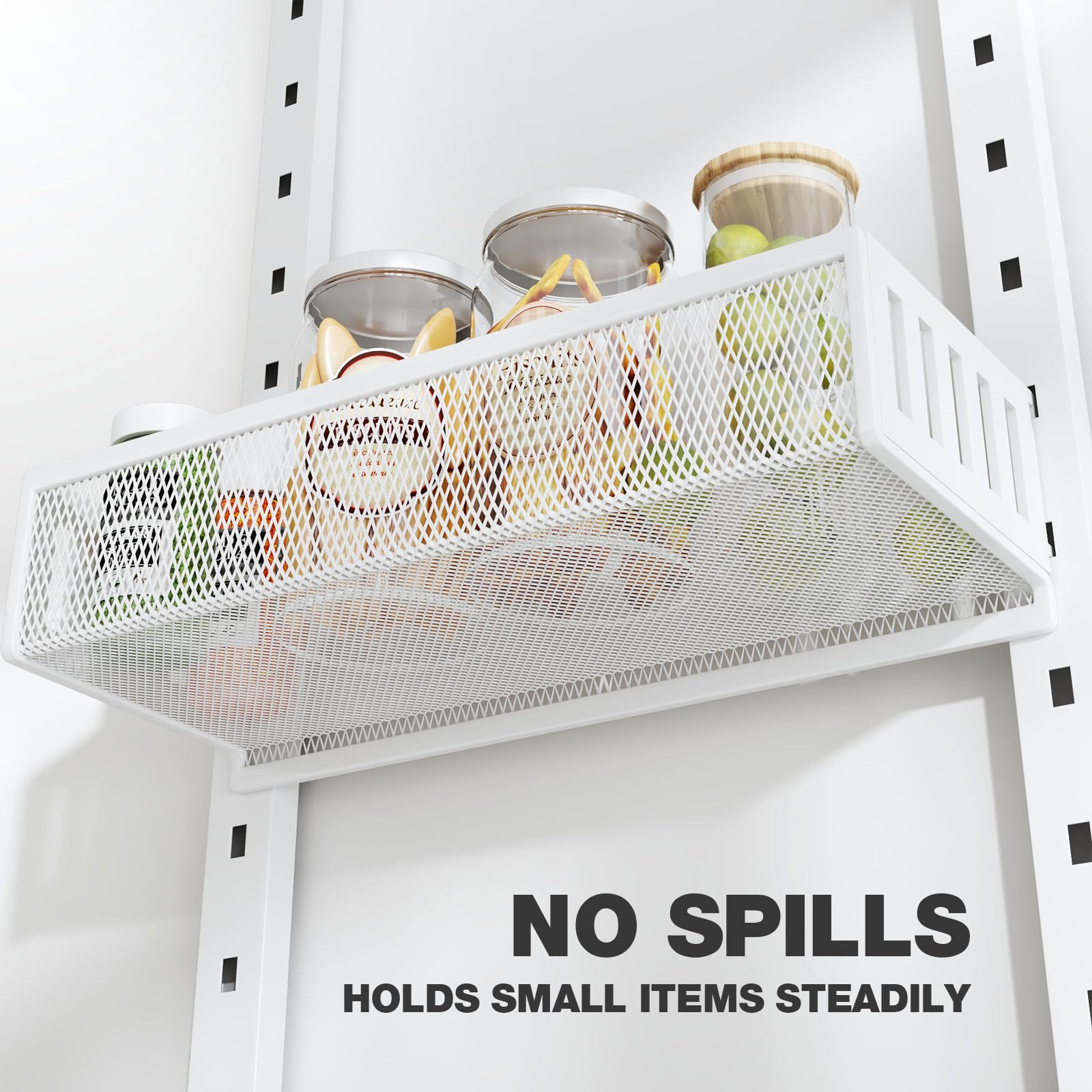 Pantry Door Organizers and Storage, 6-Tier Large Metal Heavy-Duty Frame Over the Door Spice Rack, 2 in 1 Wall-Mounted or Hanging shelf for Kitchen, Bathroom, Laundry Room, Bedroom, Closet &Nursery
