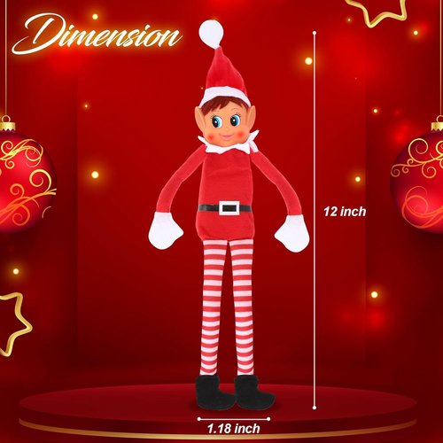 Elfette Plush Toy - Christmas Elf Behaving Badly | Naughty Girl Doll - 12 Inches