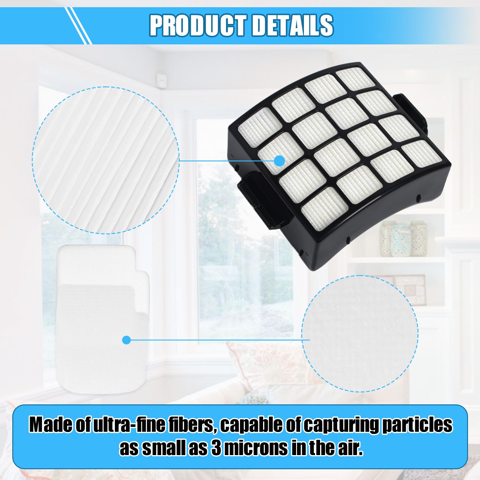 Replacement Shark AZ3002 Filters，For Shark Stratos Duoclean Powerfins Hairpro Powered Lift-Away Upright Vacuum Cleaner AZ3002 AZ3000 AZ3000W