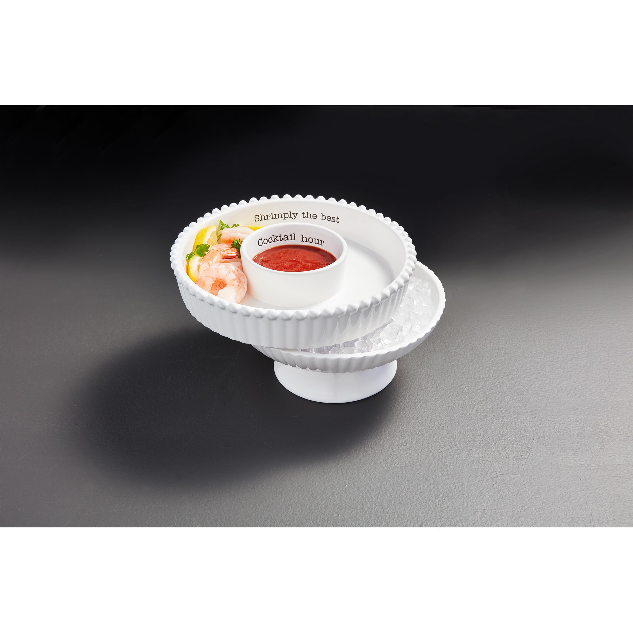 Mud Pie Shrimp Cocktail Chiller Set; 5 1/2" x 9" dia