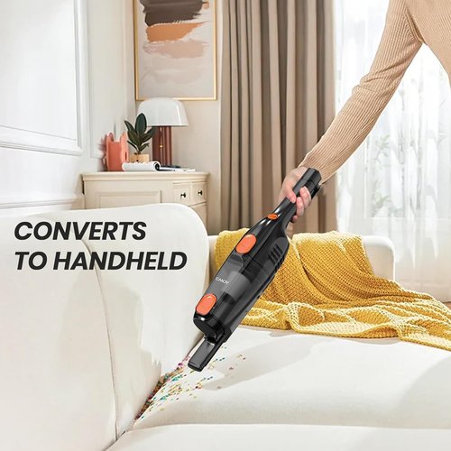 Candy Corded Stick Vacuum Cleaner - Powerful Suction Handheld Vacuum with One-Click Dust Disposal | 3-in-1 for Hard Floors & Ceramic Tile, 0.8L Capacity