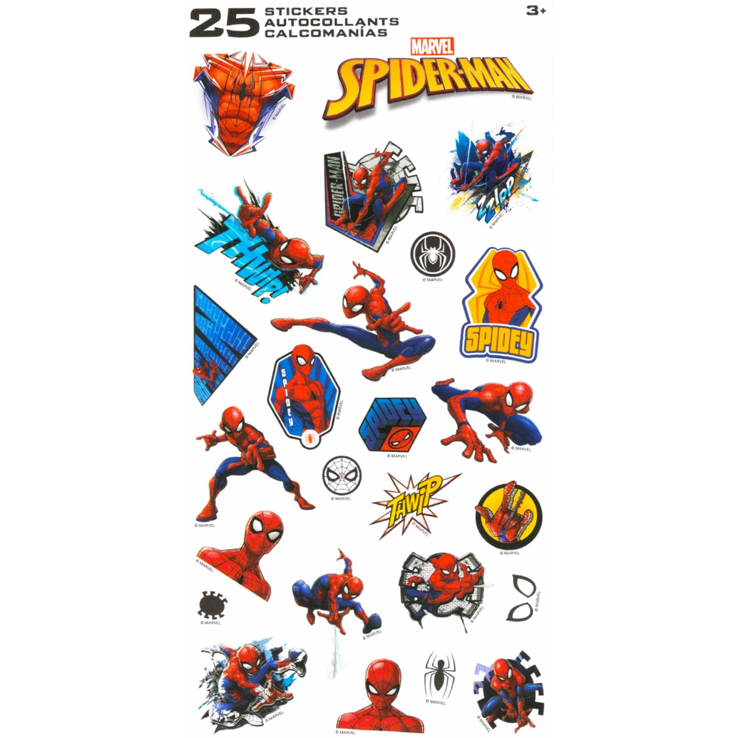 Spidey Reusable 16 oz Water Bottle Set - Spiderman Dinnerware Bundle with 6 Reusable Cups, Stickers, More | Spidey and Friends Party Favor Supplies