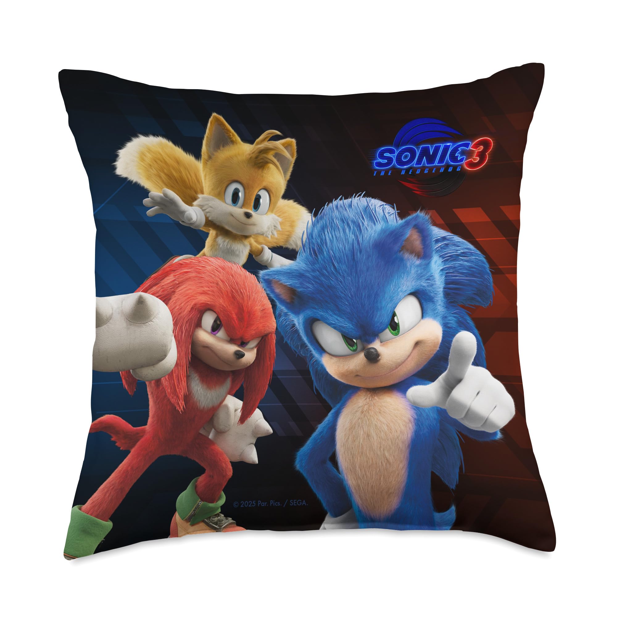 Sonic The Hedgehog 3 - Heroes Throw Pillow