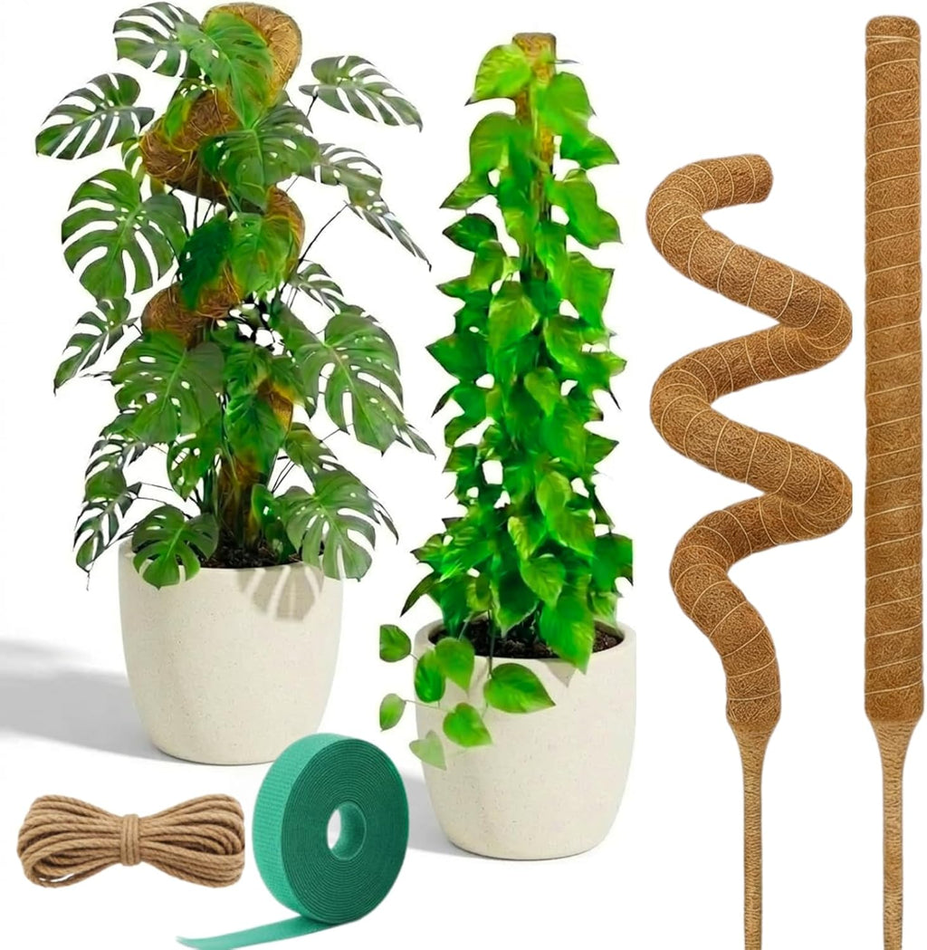 Skiennix 28 Inch Bendable Moss Pole - Indoor Plant Support Stakes | Handmade Coco Coir for Climbing Plants