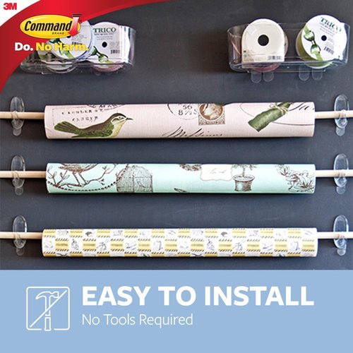 Command Small Clear Oval Hooks - Damage-Free Adhesive Wall Hooks for Home Decor | Holds Up to 1 lb