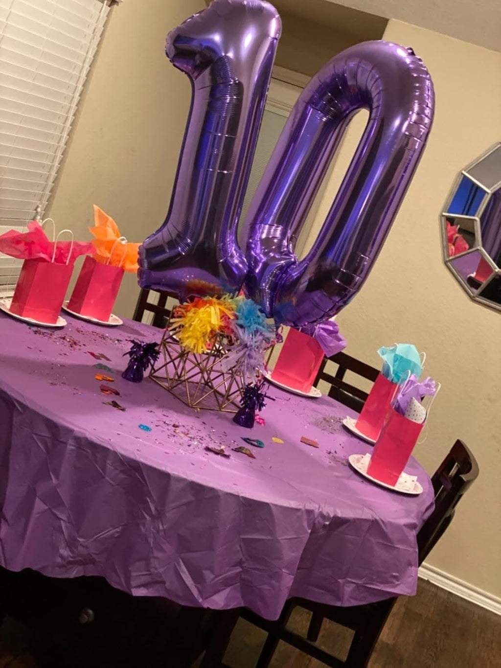 Number Balloons - 40 Inch Purple 1st Birthday Decorations | Perfect for Baby Showers & Photo Shoots