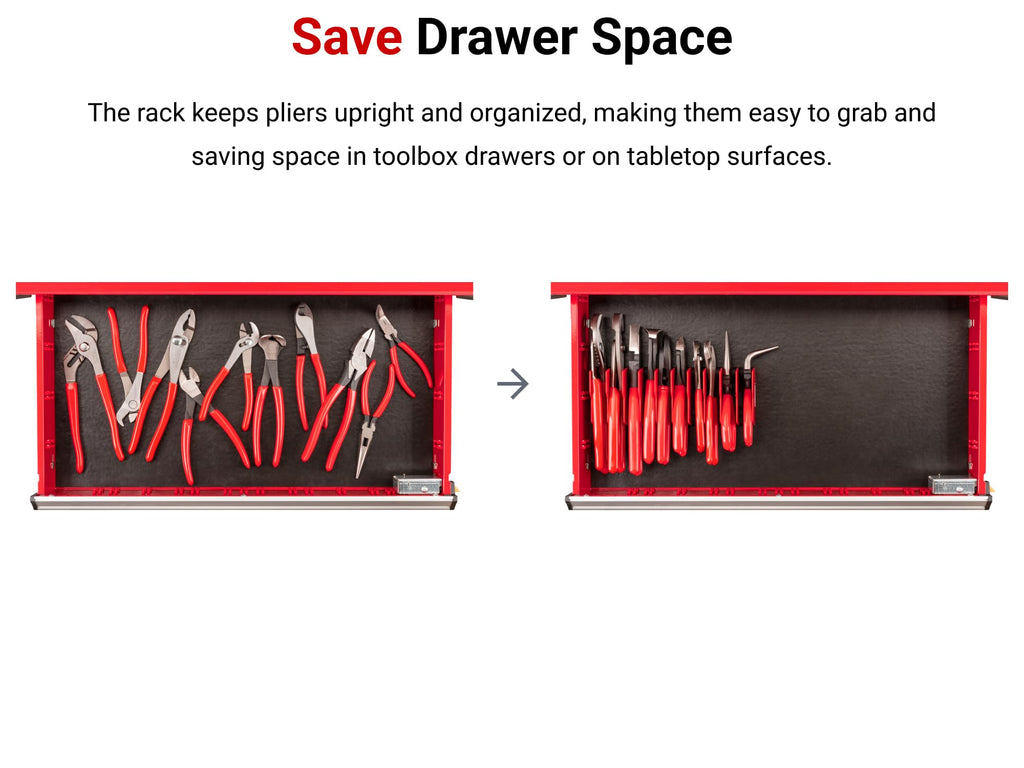 TEKTON 10-Tool Pliers Organizer Rack | ORG41210 | Made in USA