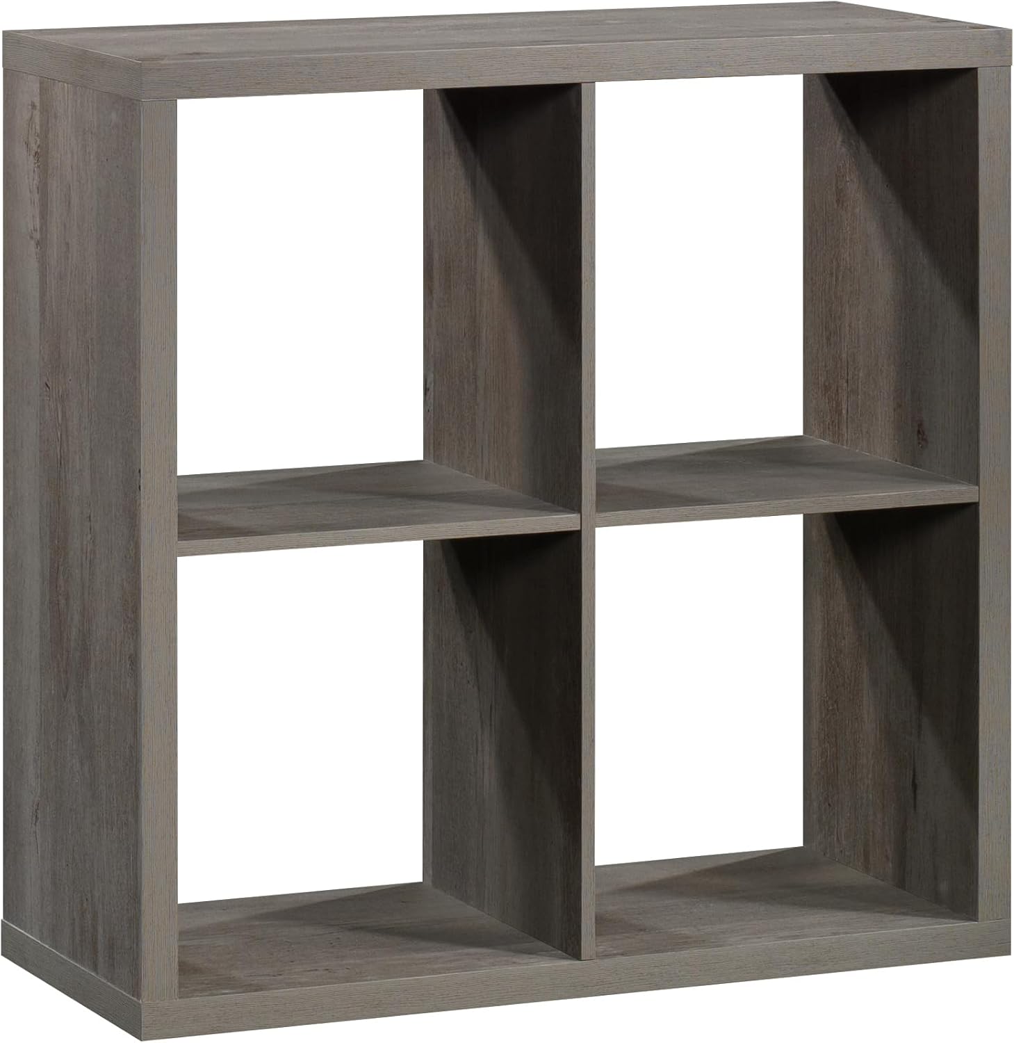 Sauder 4-Cube Organizer Storage Bookcase - Stylish Mystic Oak Design for Versatile Use